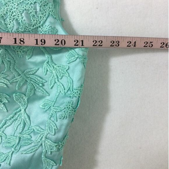 FORMAL SZ 16W blue plus tulle embroidered beaded maxi party prom dress NEW B93 - Picture 4 of 7